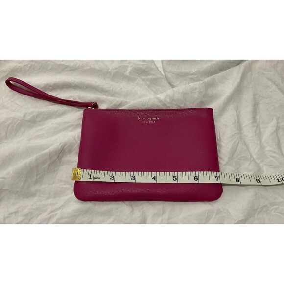 Kate Spade, Wristlet, Top Zip, Fuchsia Exterior, Blush Interior - Picture 5 of 6